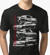 Kill all tires. Silvia S13, S14, S15 Tri-blend T-Shirt