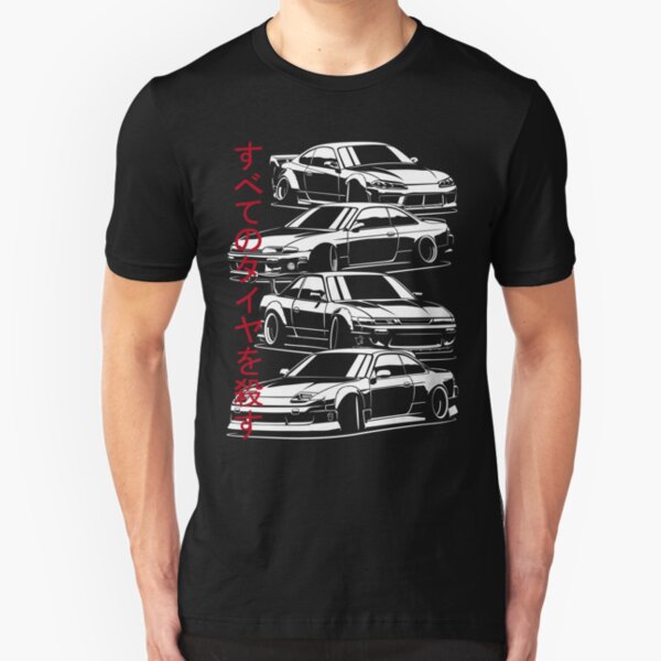 Kill all tires. Silvia S13, S14, S15 Slim Fit T-Shirt