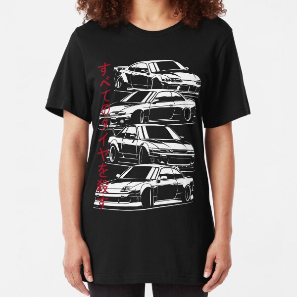 Kill all tires. Silvia S13, S14, S15 Slim Fit T-Shirt