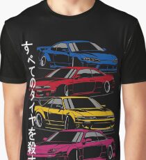 Kill all tires. Silvia S13, S14, S15 (color) Graphic T-Shirt