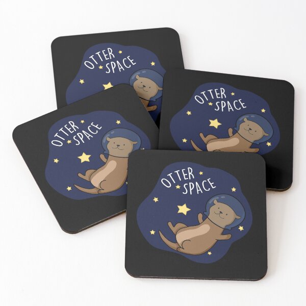 Item preview,  Otter Space Funny Astronaut Funny Animal Pun (Dark BG) designed and sold by punnybone.