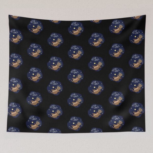 Item preview,  Otter Space Funny Astronaut Funny Animal Pun (Dark BG) designed and sold by punnybone.