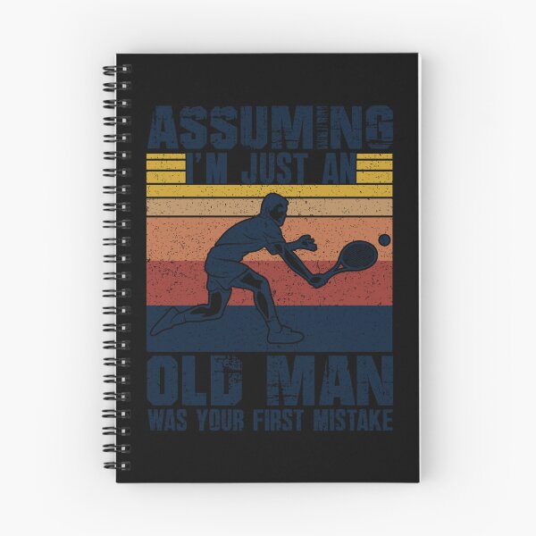 Item preview, Tennis Assuming I’m Just An Old Man Was Your First Mistake Shirt Sticker designed and sold by marisannogm.