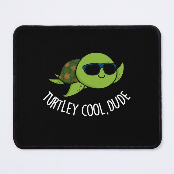 Item preview, Turtley Cool Dude Funny Turtle Pun (Dark BG) designed and sold by punnybone.
