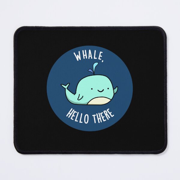 Item preview, Whale Hello There Funny Animal Puns (Dark BG) designed and sold by punnybone.