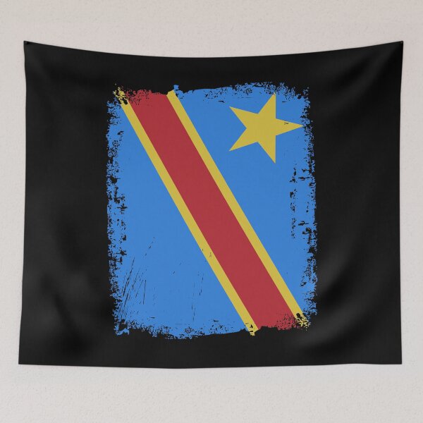 Item preview, Democratic Republic of the Congo Flag Disstressed designed and sold by rafaeltto.