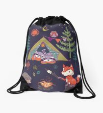 Mochila saco Campout de animales del bosque