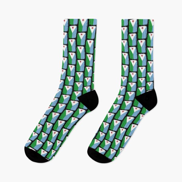 Item preview, Djibouti Flag Disstressed designed and sold by rafaeltto.