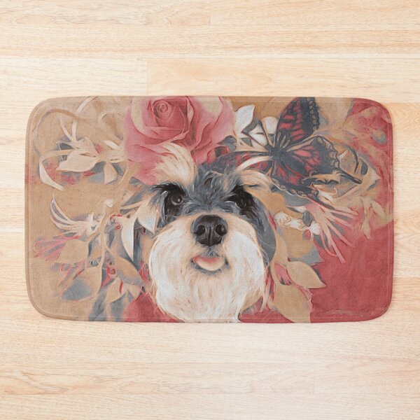 Item preview, Cute Miniature Schnauzer Dog with Flower Crown designed and sold by Fable and Guild.