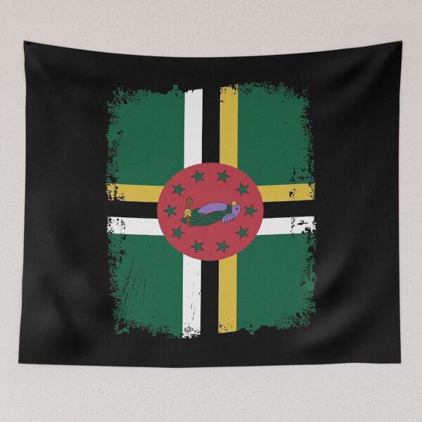 Item preview, Dominica Flag Disstressed designed and sold by rafaeltto.