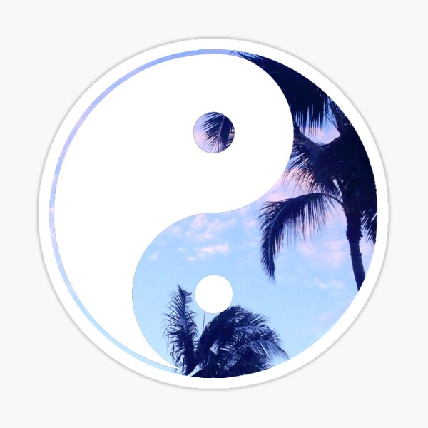 Item preview, Palm Trees Yin Yang designed and sold by Moxie Graphics.