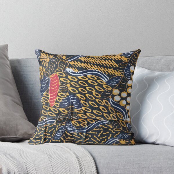 Aperçu de l'œuvre Tissu batik en coton indonésien fait main dessiné à la main marron Sekarjagad motif végétal Pamekasan Madura créée et vendue par Morcawork.