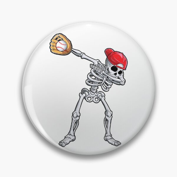 Artikelvorschau, Dabbing Skeleton Baseball Halloween Player Catcher Pitcher entworfen und verkauft von MichelSorour.