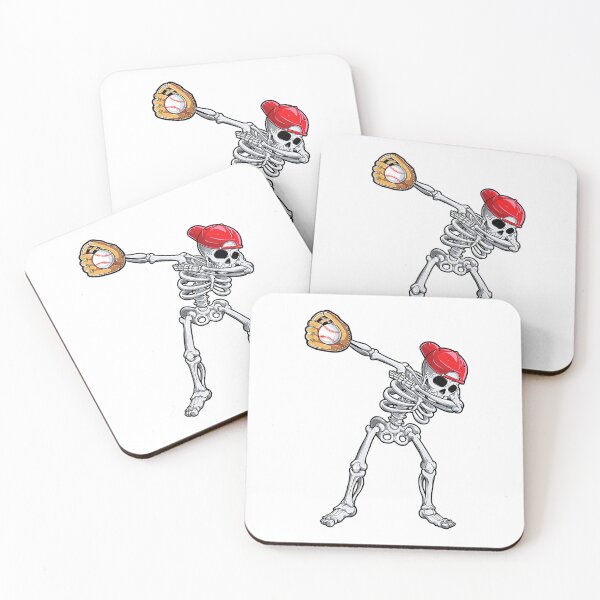 Artikelvorschau, Dabbing Skeleton Baseball Halloween Player Catcher Pitcher entworfen und verkauft von MichelSorour.
