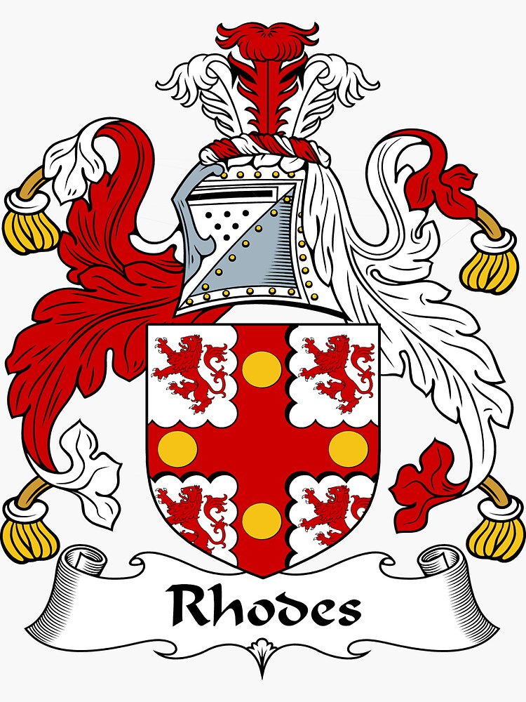 "Rhodes" Sticker by HaroldHeraldry Redbubble