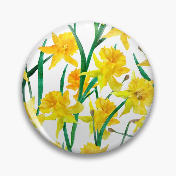 Item preview, Watercolor Daffodil Pattern - Yellow And White  designed and sold by Sketchbook Designs.