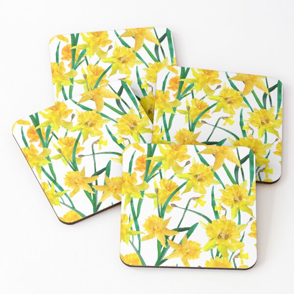 Item preview, Watercolor Daffodil Pattern - Yellow And White  designed and sold by Sketchbook Designs.