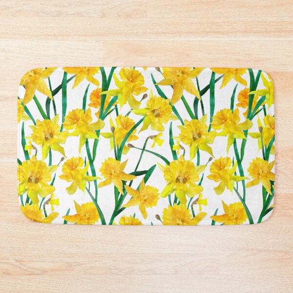 Item preview, Watercolor Daffodil Pattern - Yellow And White  designed and sold by Sketchbook Designs.