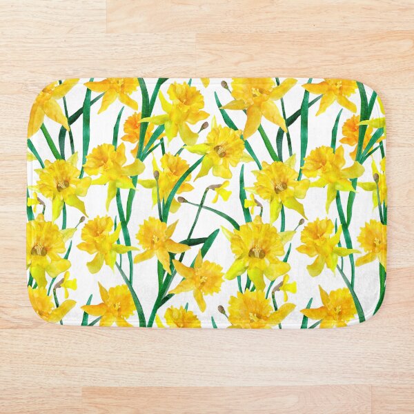 Item preview, Watercolor Daffodil Pattern - Yellow And White  designed and sold by Sketchbook Designs.