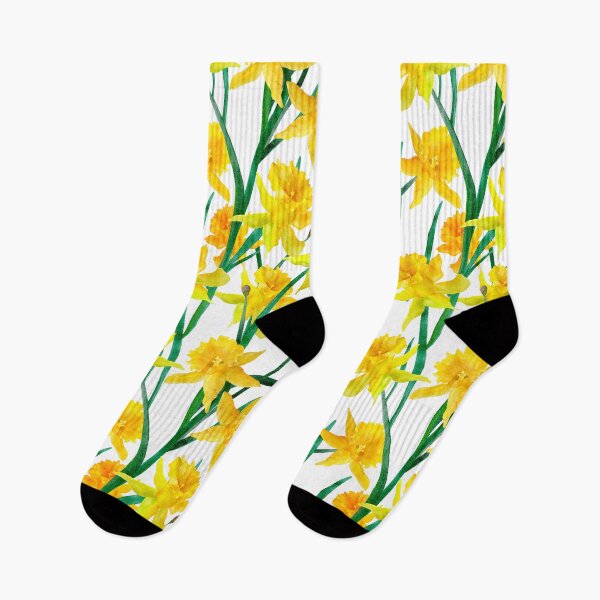 Item preview, Watercolor Daffodil Pattern - Yellow And White  designed and sold by Sketchbook Designs.