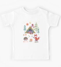 Woodland Animals Campout Kids Tee