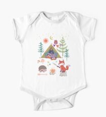 Woodland Animals Campout Short Sleeve Baby One-Piece