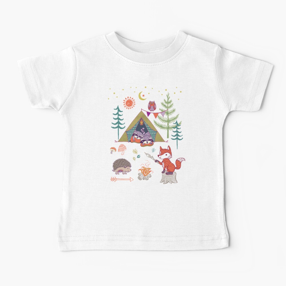 Woodland Animals Campout Baby T-Shirt