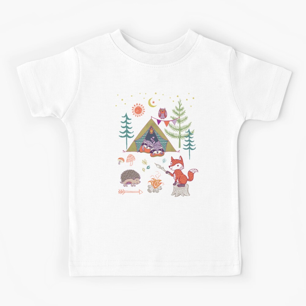 Woodland Animals Campout Kids T-Shirt