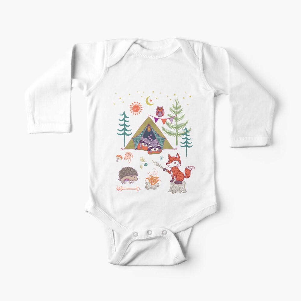Woodland Animals Campout Baby One-Piece