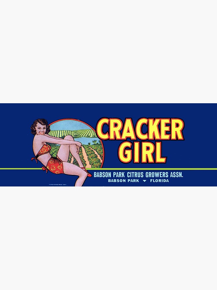 "Vintage Cracker Girl Bobson Park Florida Citrus" Poster by pdgraphics