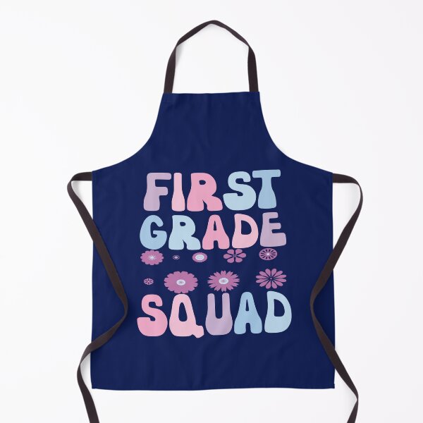 Item preview, First Grade Squad Retro Purple Flowers Funny First Grade designed and sold by SharpThreadZ.