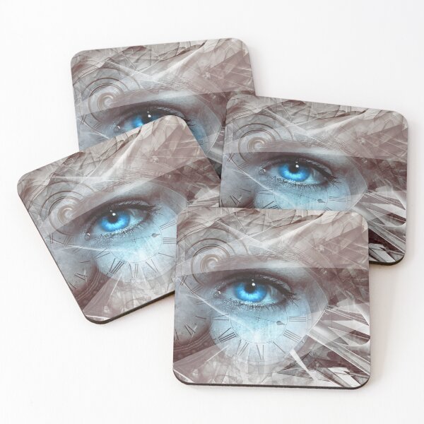 Item preview, Eyes of Time abstract monochrome design designed and sold by EyeCandyStuff.