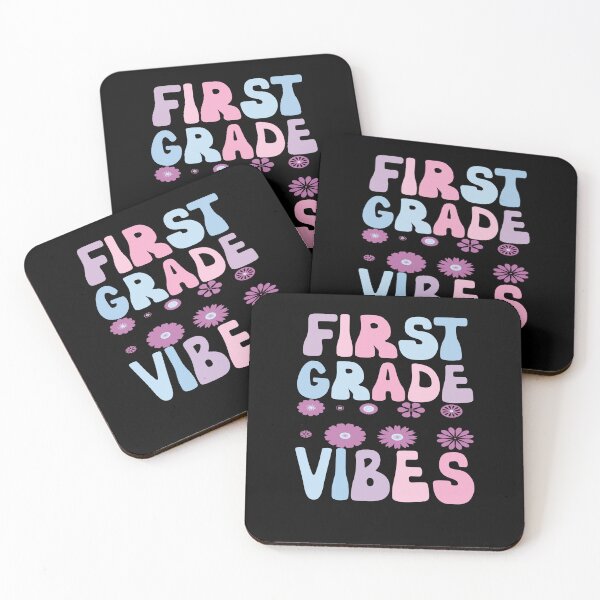 Item preview, First Grade Vibes Retro Purple Flowers Funny First Grade Gift designed and sold by SharpThreadZ.
