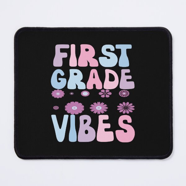 Item preview, First Grade Vibes Retro Purple Flowers Funny First Grade Gift designed and sold by SharpThreadZ.