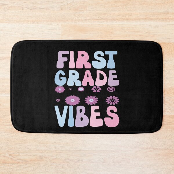 Item preview, First Grade Vibes Retro Purple Flowers Funny First Grade Gift designed and sold by SharpThreadZ.