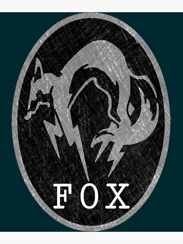 METAL GEAR SOLID ° Fox B & W Logo " Poster For Sale By WeimannLaverna ...