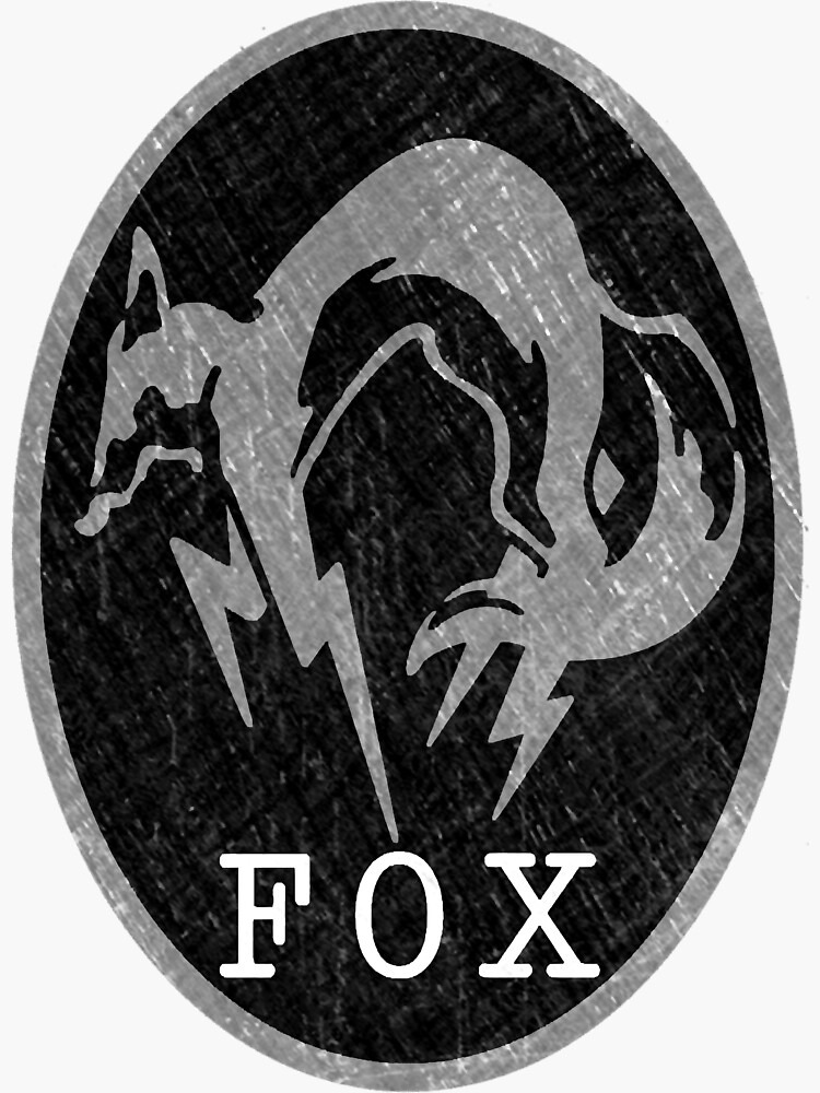 METAL GEAR SOLID ° Fox B & W Logo " Sticker For Sale By WeimannLaverna ...