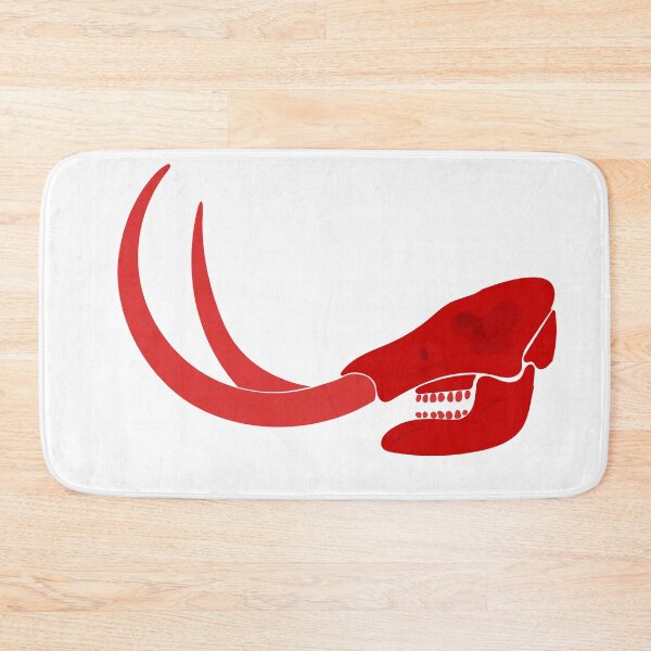 Item preview, Red Mastodon Skull Fossil designed and sold by prehistoricco.