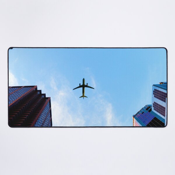 Item preview, AVIATION #6 - Jet Airliner Flying Over City Buildings designed and sold by DEL-Productions.
