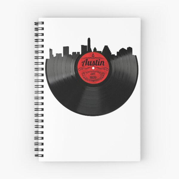Artikelvorschau, Austin Texas Vinyl-Schallplatten-Skyline-Design entworfen und verkauft von TNDesignStudio.