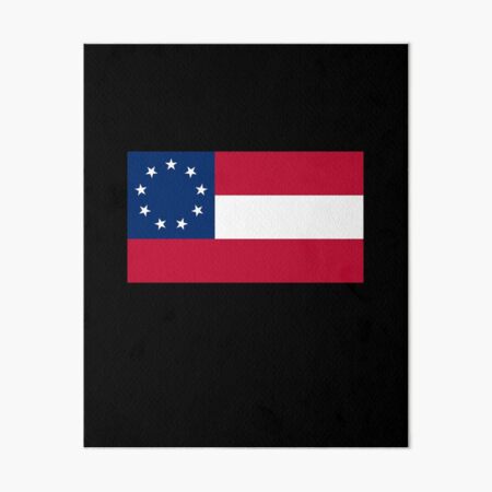 Stars & Bars. USA, America, First American National Flag, 9 stars, 1861. Art Board Print