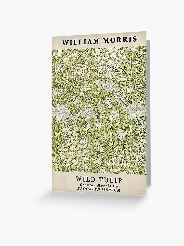 Exhibition William Morris Wild Tulip Pattern | Greeting Card