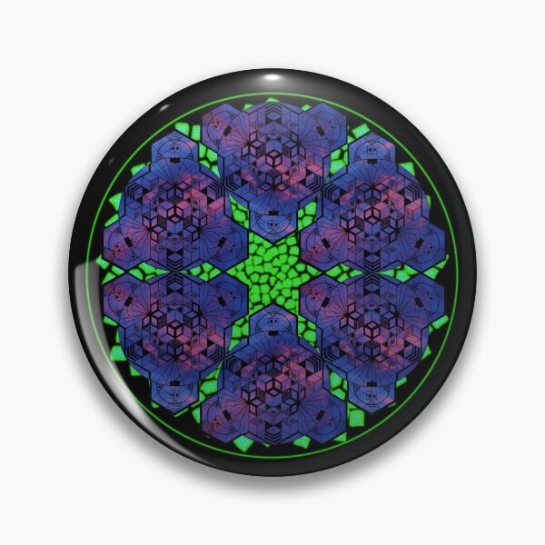 Item preview, Dark Red Blue Sky Cube Mandala Star & CircleVisions (G) designed and sold by createVisions.