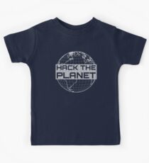 Hack the Planet - Light Gray Design for Computer Hackers Kids Tee