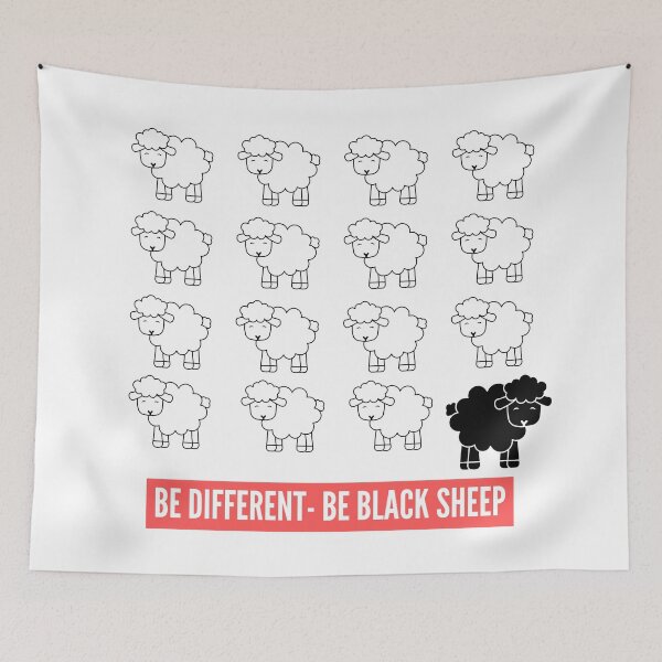 Item preview, Be different- be black sheep! Funny t-shirt designed and sold by NellyShaul.