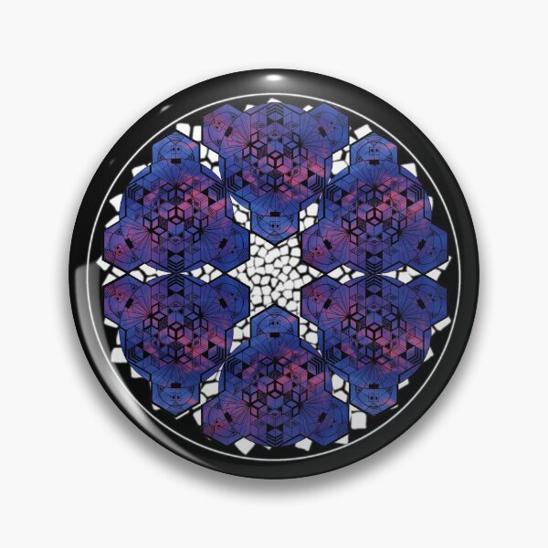 Item preview, Dark Red Blue Sky Cube Mandala Star & CircleVisions (W) designed and sold by createVisions.