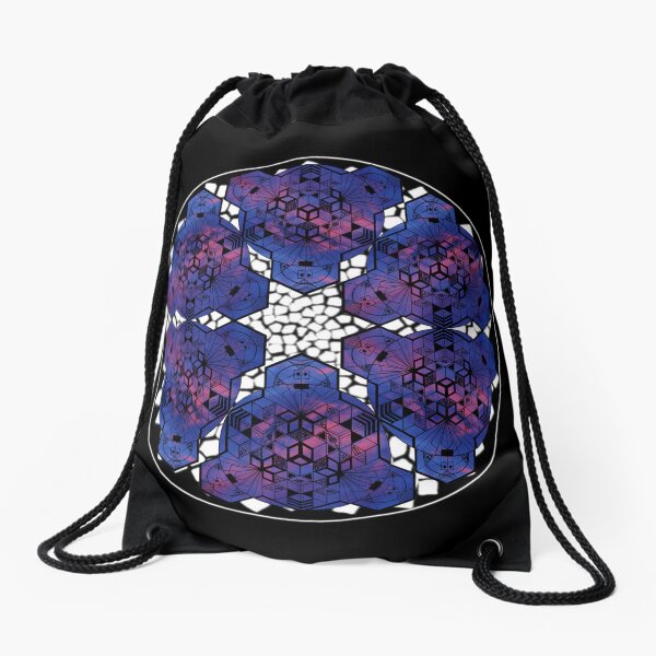 Item preview, Dark Red Blue Sky Cube Mandala Star & CircleVisions (W) designed and sold by createVisions.