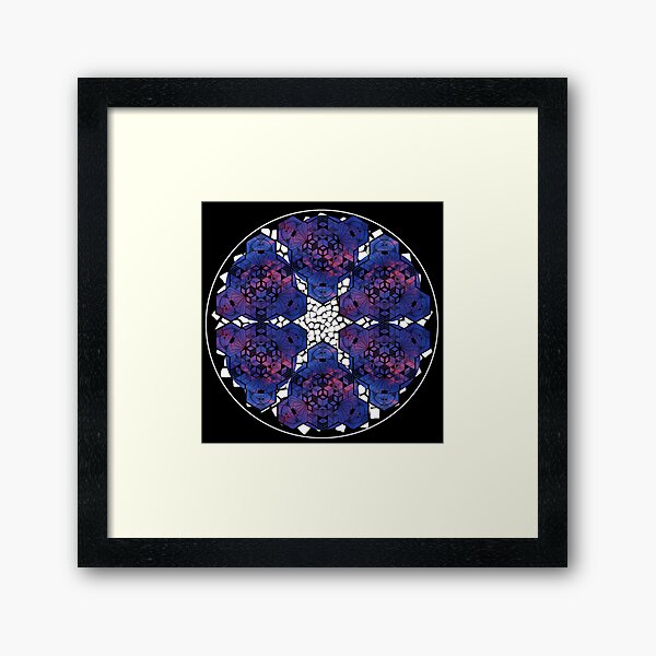 Item preview, Dark Red Blue Sky Cube Mandala Star & CircleVisions (W) designed and sold by createVisions.