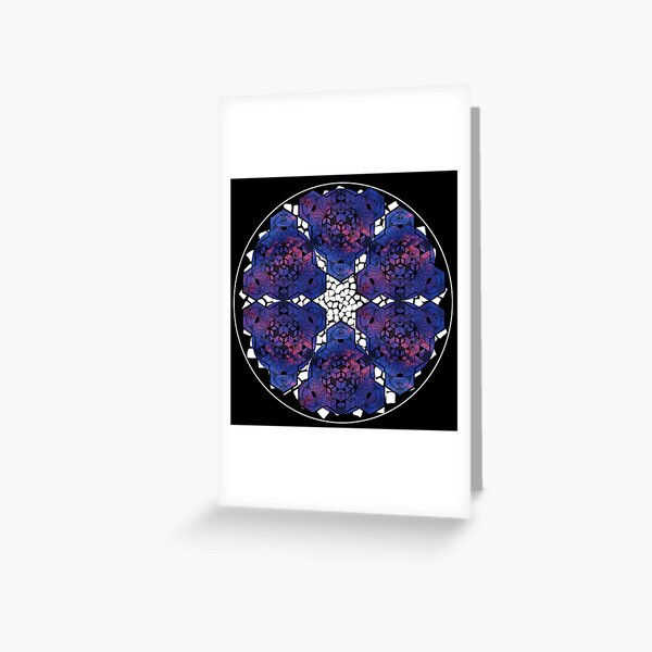 Item preview, Dark Red Blue Sky Cube Mandala Star & CircleVisions (W) designed and sold by createVisions.