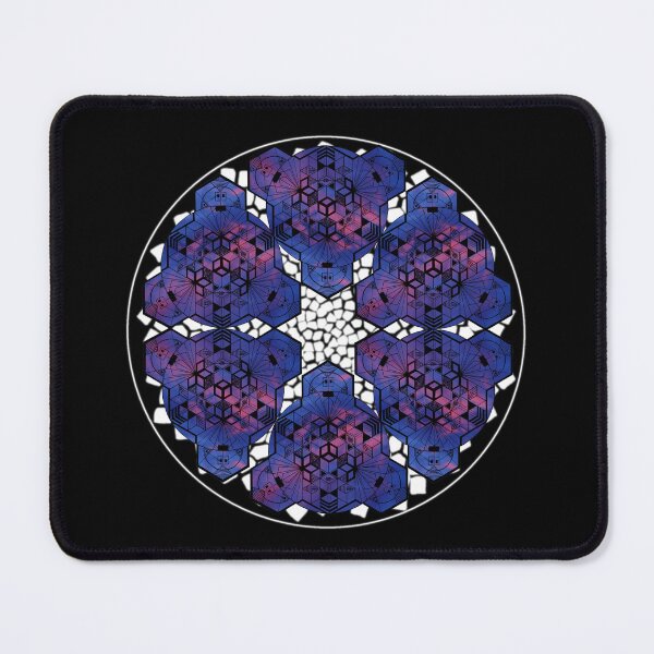 Item preview, Dark Red Blue Sky Cube Mandala Star & CircleVisions (W) designed and sold by createVisions.